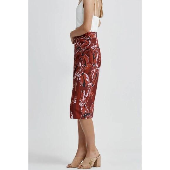 NWT C/MEO Collective Printed Wrap Midi Skirt - Picture 3 of 5